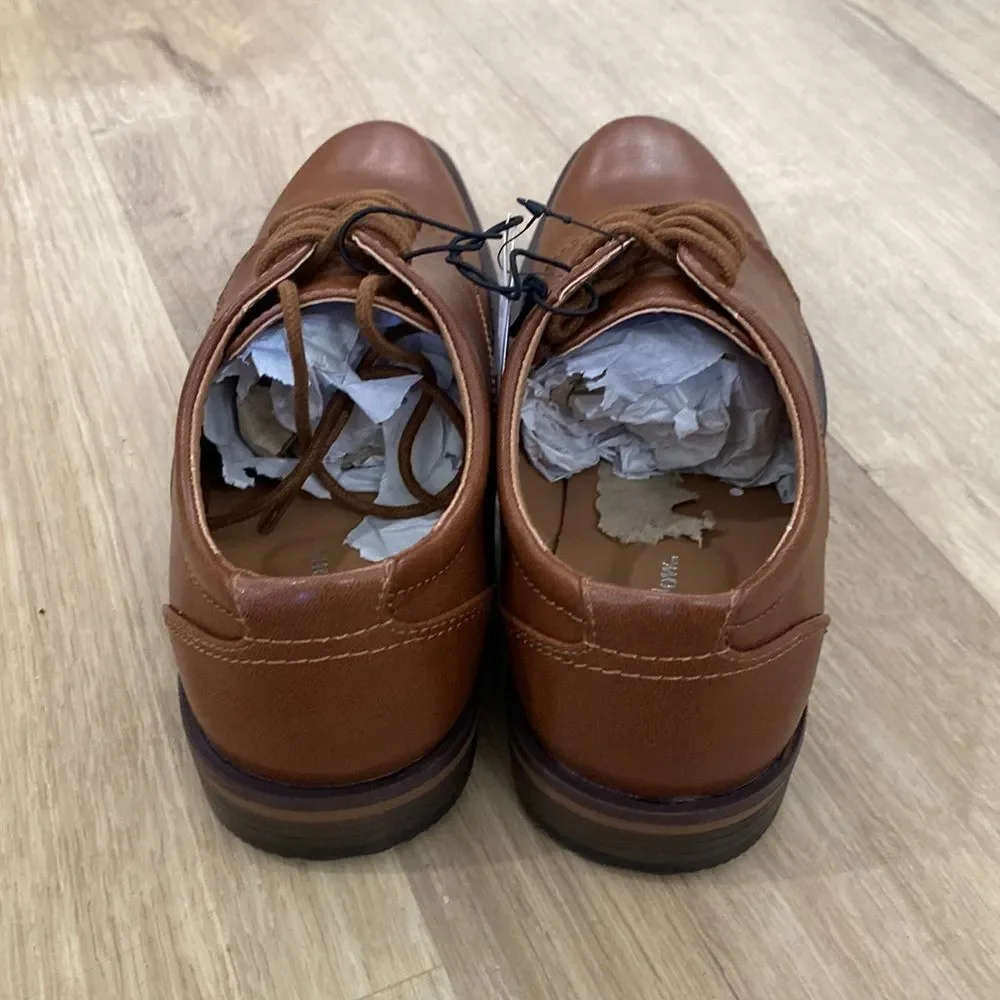 Goodfellow & Co Men's NWT Brown Leo Oxford Lace Up Dress Shoes Size 7 Narrow Fit